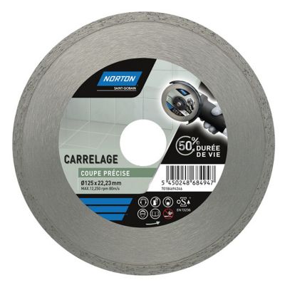 Disque diamant carrelage Norton Ø125 mm