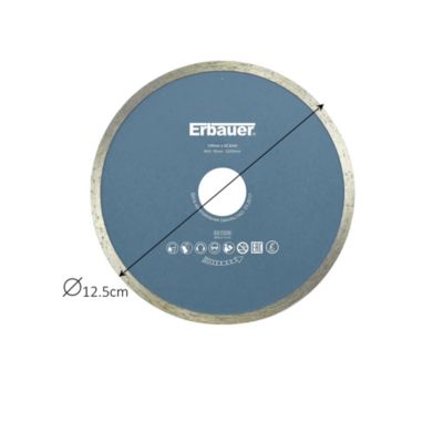 Disque diamant continu carrelage Erbauer 125x22,2 mm