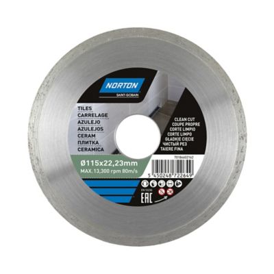 Disque diamant continu carrelage Norton 115x22,2 mm