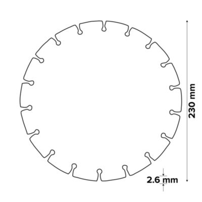 Disque diamant discontinu Erbauer 230x22,2 mm