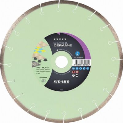 Disque diamant SIDAMO Ultra Céram-E, 250 x 25,4 x 8 mm, 20 segments ...