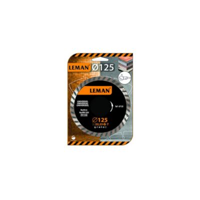 Disque diamant universel 230 x 2,8 x 22,23 mm, HT 7 mm, pour béton et matériaux durs - LEMAN 67230