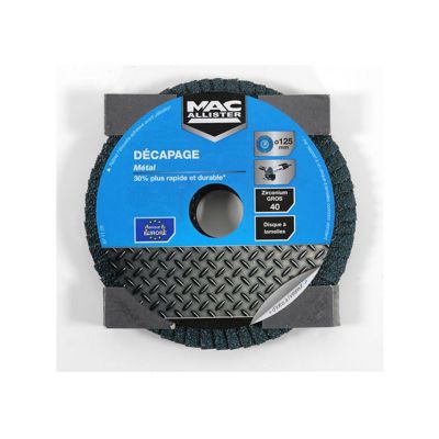 Disque lamelle zirco Ø125 Mac Allister - Grain 40