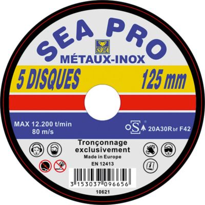 Disque pour la découpe du métal Mac Allister Ø125 x 2,5 mm, 5 pièces