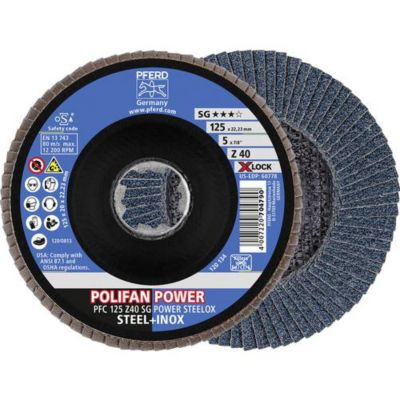 Disque segmenté POLIAN Z SG Power 125 mm, lot de 10 disques - X-LOCK