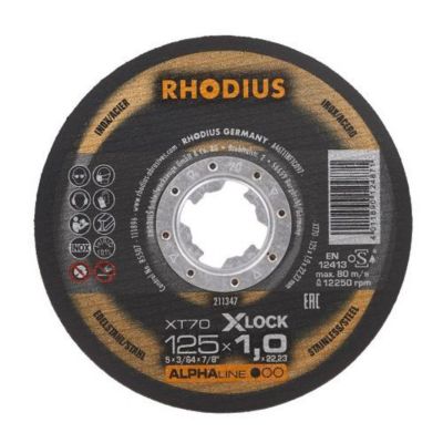 Disque à tronçonner D 125mm XT70 X-LOCK - RHODIUS - 211348