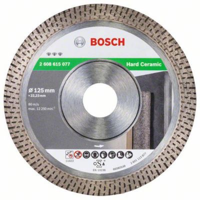 Disque à tronçonner diamanté Expert HardCeramic 125x22,23x1,4x10mm - BOSCH - 2608900655