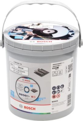 Disque à tronçonner droit standard pour métal 125x1x22,23mm 100 pièces - BOSCH - 2608626116