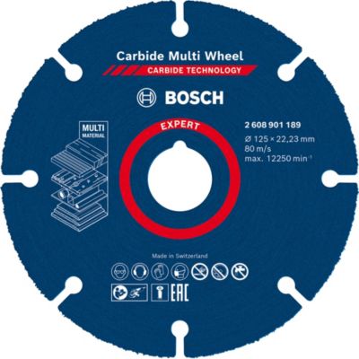 Disque à tronçonner EXPERT Carbide Multi Wheel 125mm - BOSCH - 2608901189