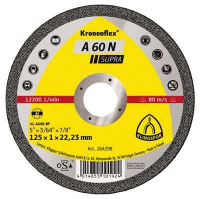 Disque à tronçonner Kronenflex A 60 N Supra pour aluminium - KLINGSPOR - 264298