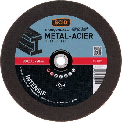 Disque à tronçonner - SCID - Diamètre 300 mm - Métaux - Usage fréquent