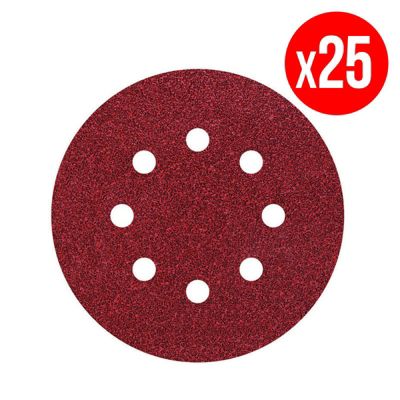 Disques abrasifs WOLFCRAFT 125 mm grain 120 perfores lot de 25