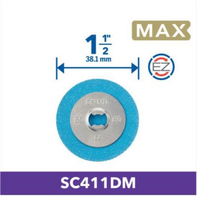 Disques de ponçage EZ SpeedClic SC411 G60 D38mm - DREMEL - 2615S411DM