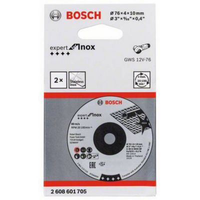 Disques à tronçonner Expert for Inox 76mm - BOSCH - 2608601705