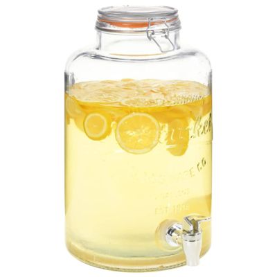 Distributeur d eau XXL avec robinet Transparent 8 L Verre