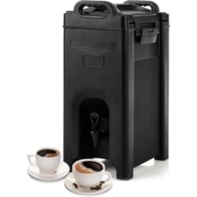 Distributeur de Boissons 20 L Isolé Thermique en LLDPE Portable avec Boîtier à Double Paroi Noir