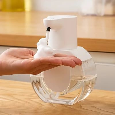 Distributeur de Désinfectant et de Savon - Bouteille de Mousse à Dét. Automatique Sans Contact, 14.54 oz