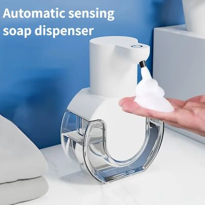 Distributeur de Désinfectant et de Savon - Bouteille de Mousse à Dét. Automatique Sans Contact, 14.54 oz