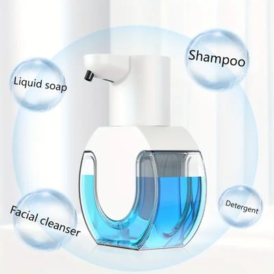 Distributeur de Désinfectant et de Savon - Bouteille de Mousse à Dét. Automatique Sans Contact, 14.54 oz