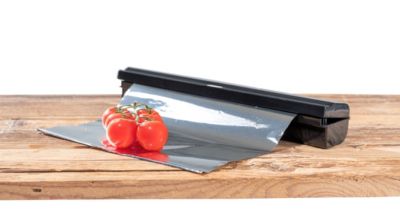 Distributeur De Film Alimentaire 450mm Acier Inoxydable - Pliable Avec 2 Lames Pour Supermarché