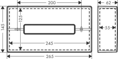 Distributeur de mouchoirs en papier blanc mat Hansgrohe