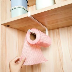 Distributeur de Papier essuieTout sous Armoire Support pour Rouleau de Papier sans perçage pour Cuisine Salle de Bain1 pièces
