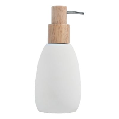 Distributeur de savon à visser blanc en polyrésine et ABS Spirella Sven