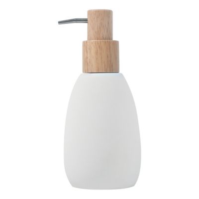 Distributeur de savon à visser blanc en polyrésine et ABS Spirella Sven