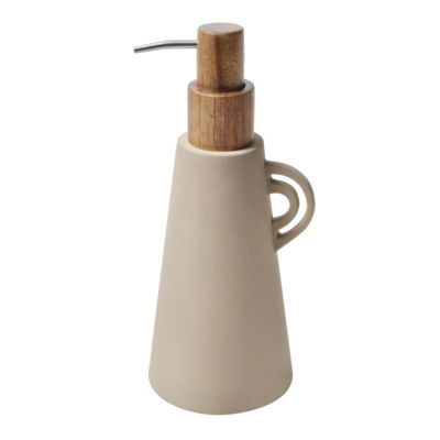 Distributeur de savon à visser cappuccino en céramique Spirella Organic