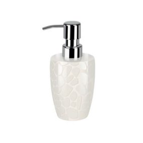 Distributeur de savon Céramique DARWIN PEBBLE Blanc Brillant Spirella