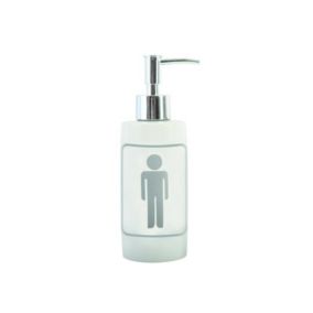 Distributeur de savon Céramique H/F Blanc  Gris MSV