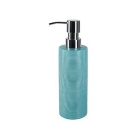 Distributeur de savon Céramique TUBE RIBBED Bleu Spirella