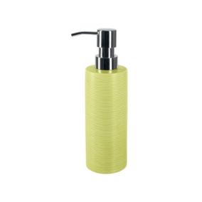 Distributeur de savon Céramique TUBE RIBBED Pistache Spirella