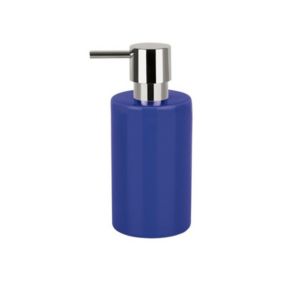 Distributeur de savon Ceralmique TUBE Bleu Marine Spirella