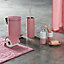 Distributeur de savon Cook & Lewis Diani en céramique coloris rose contenance 200 ml Ø6,1 x H.19,6 cm