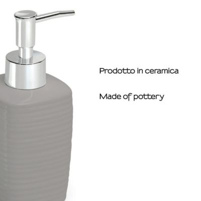 Distributeur De Savon En Céramique Gris 240 Ml Calla