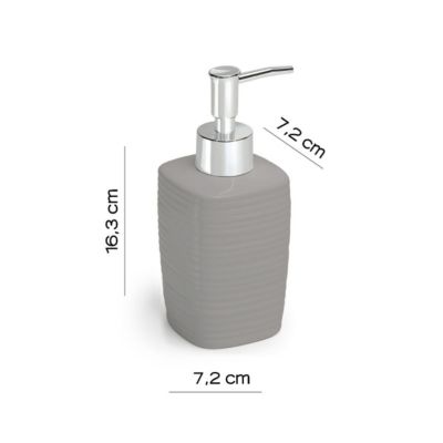 Distributeur De Savon En Céramique Gris 240 Ml Calla
