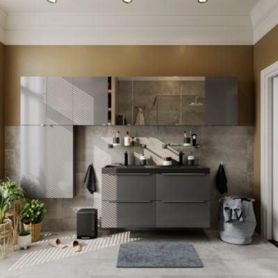 Distributeur de savon Koros blanc et anthracite GoodHome