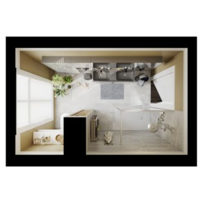 Distributeur de savon Koros blanc et anthracite GoodHome