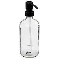 Distributeur de savon liquide 450 ml, transparent, 5Five