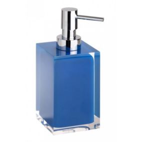 Distributeur de savon liquide carré à poser VISTA en résine / 250ml-Bleu-Bleu-8.2-7