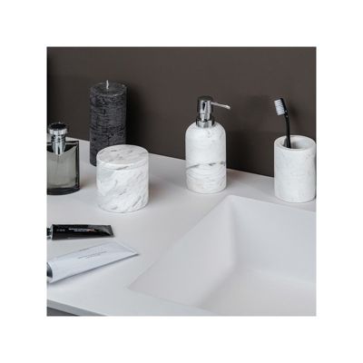 Distributeur de savon Marbre SANA Blanc Spirella