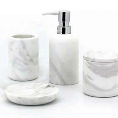 Distributeur de savon Marbre SANA Blanc Spirella
