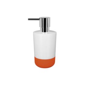 Distributeur de savon MOJI Orange et Blanc Spirella