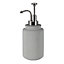 Distributeur de savon MSV spirella Cement en céramique coloris gris contenance 380 ml Ø8 x H.19,5 cm