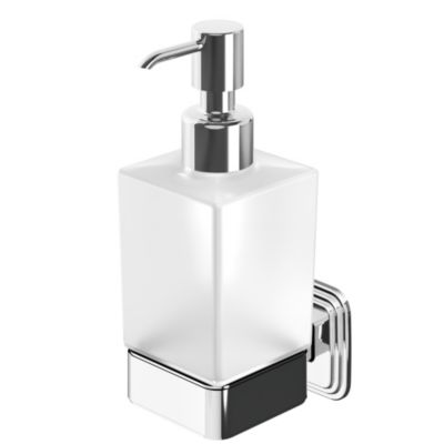 Distributeur de savon mural acier inoxydable chromé Teesta GoodHome