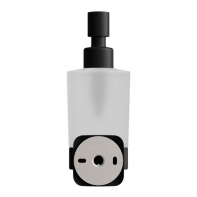 Distributeur de savon mural acier inoxydable noir Teesta GoodHome