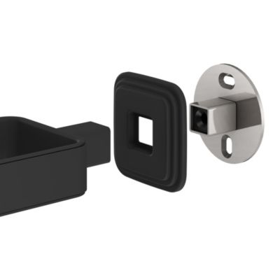 Distributeur de savon mural acier inoxydable noir Teesta GoodHome