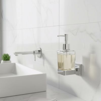 Distributeur de savon mural en verre et chromé Alessano GoodHome