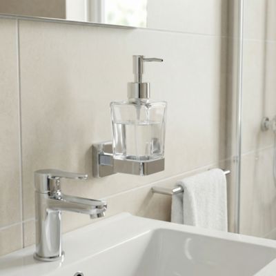 Distributeur de savon mural en verre et chromé Alessano GoodHome